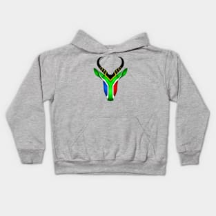 South African Flag Sprinbok Kids Hoodie